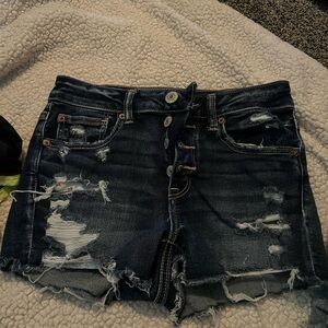 Distressed Denim Shorts